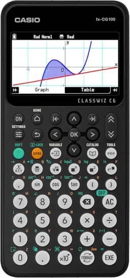Casio Calculadora gráfica colorida fx-CG100 ClassWiz com gráfico 3D e Python | Tela grande de alta resolução, funções básicas e avançadas | Ideal para exames, STEM, programação e avançados