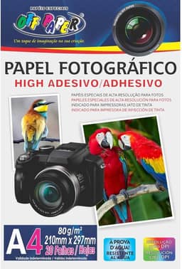 Papel Fotografico High Adesivo A4 20Folhas 10534 Off Paper