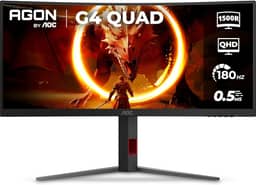 Monitor Gamer Curvo AOC AGON QUAD 34" Ultrawide WQHD 180Hz 0,5ms Base Ajustável U34G4C