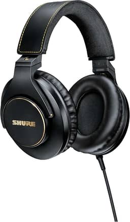 Shure SRH840A Fones de ouvido com fio para audição crítica e monitoramento, fone de ouvido profissional, resposta de frequência personalizada, som detalhado superior, design ajustável e dobrável