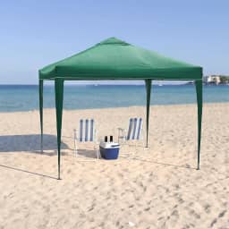 Tenda Articulada Gazebo 3x3m Articulado Alumínio Praia Camping Com Bolsa - Verde