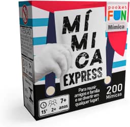 Mímica Express, Mini Jogo, 7+ Anos, 2 Jogadores ou Mais, 15 minutos por partida