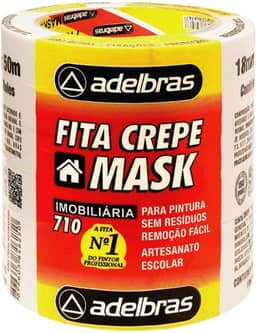 Fita Crepe, Adelbras 0615000005, Multicor, Pacote de 6