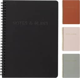 Planejador Diário ZICOTO com Programação Horária, 160 Páginas, Espiral, Preto, para Organização de Tarefas e Compromissos