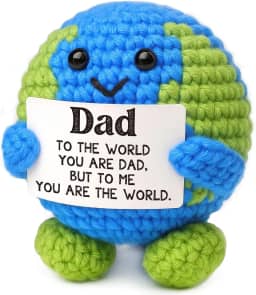 Presentes de aniversário de pai de filha filho esposa homens presentes de Natal bônus novo papai novo pai sogro ideias para o dia dos pais I Love You Dads presente positivo crochê animais decoração da