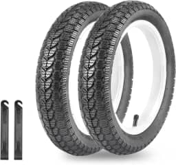 WEEROCK Pneu infantil para bicicleta elétrica de 35,5 cm, pacote com 2, 14 x 2,125, pneus de bicicleta dobráveis de substituição para scooter de bicicleta elétrica de 14 polegadas