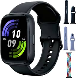 Relogio Smartwatch Feminino e Masculino,Smartwatch GPS,Tela HD de 1,85" Full Touch, Modos Esportivos, Inclui 3 Pulseiras, Compatível com Android iOS amarelo preto