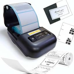 Impressora Termica de etiquetas 58mm máquina de impressão Bluetooth, mini portátil para pequenas empresas catalogar endereço código de barras roupas adesivos printer preta