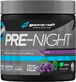 Pré-Treino Noturno Pre-Night com Beta-Alanina 200g Uva, Body Action multi-colored