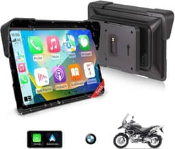 Tela automotiva para motocicleta CarPlay de 17 cm e Android para BMW Dual Bluetooth