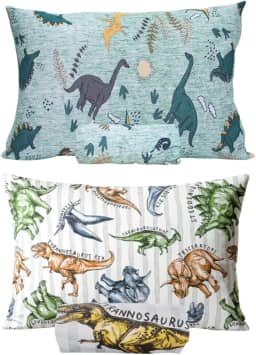 Kit 2 Jogos de Cama com Elastico Tema Dinossauros Dino Verde e Dinossauro Jurassic Realista Antialergico