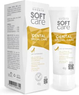 Dental Special Care 40g - Soft Care Linha Odonto By Pet Society - Gel dental à base de própolis para acalmar as gengivas e dentes sensíveis - para cães e gatos idosos ou após limpeza dentária