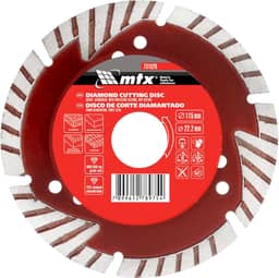 MTX Disco de Corte Diamantado Segmentado 115 x 2,0 x 22,2 mm – Corte Turbo em Pedra, Concreto e Alvenaria, Linha Profissional