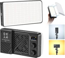 ULANZI LM-P40 Bi LUZ DE VÍDEO LED BICOLOR, 2700-6500K 40W Portátil para Câmera, Bateria Recarregável 5000mAh, 8 Modos de Cena,Iluminação Mini Estúdio para YouTube, Vlogging,Live Streaming e Fotografia