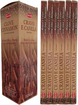 Incenso Indiano Hem Cravo E Canela - Prosperidade 6 Caixas