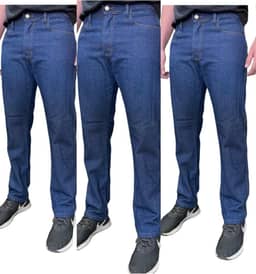 Kit 3 Calças Jeans Masculina Tradicional,Com Elastano (lycra) para Trabalho