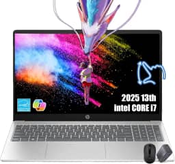 HP Laptop com tela sensível ao toque Full HD de 15,6 polegadas | Intel i7-1355U (Beats i9-10880H) | 32 GB de RAM | SSD de 1 TB | Intel Iris Xe Graphics | Win 11 | Carregamento rápido | Wi-Fi 6 | Com