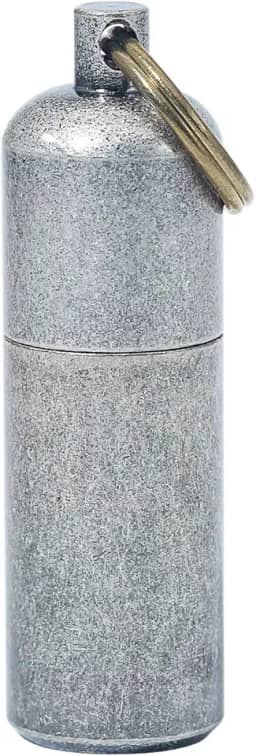 PPFISH Mini isqueiro de latão – chaveiro EDC Peanut isqueiro – iniciador de fogo à prova d'água especialmente para sobrevivência e uso de emergência