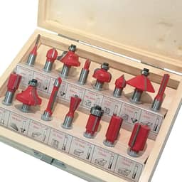 Jogo de Fresas para Tupia 8mm com 15 Peças para Madeira ST