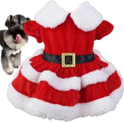 cachorro Papai Noel | Filhote cachorro Roupa Natal Papai Noel Algodão Cão Traje Terno - Trajes ano novo para cachorro, cachorro gato casaco natal quente roupas