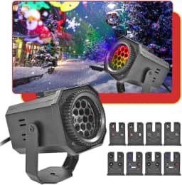 Mini Projetor Laser Led Decoração Festa Natalino Iluminação Desenhos Natal Halloween Páscoa Aniversário (4)