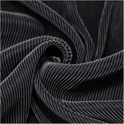 Tecido plissado tecido elástico linha textura elástica listras finas tecido designer para calças sociais terno costura 150 cm largura M105F2 (preto)