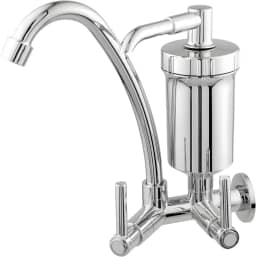 Torneira Bica Móvel Parede Para Cozinha Bica Alta Com Filtro 1/4 De Volta Cromado
