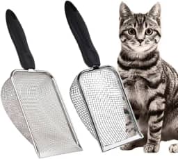 Pa Higienica Coletora Fezes Coco Gato Cachorro Cao Pet Kit 2 Uni Aço Inox Limpeza Caixinha De Areia Higienizaçao