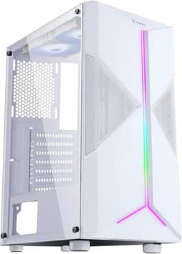Gabinete Gamer Holt Mid Tower RGB Branco Fortrek
