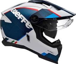 Capacete Masculino Bieffe B-Trail Frontier Azul Oculos Moto