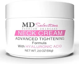 Creme de pescoço com ácido hialurônico - creme firmador de pescoço antienvelhecimento, creme de aperto avançado para reduzir queixo, área do peito, linhas do pescoço e decote para pele