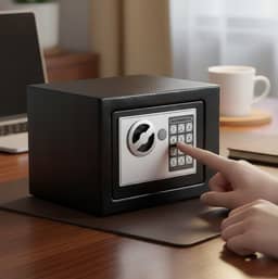 Cofre Eletrônico Teclado Digital + 2 Chaves Segurança Máxima (Preto)