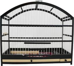 Gaiola Pequena Para Passarinho Em Madeira - Coleira/Coleiro/Coleirinha Preto