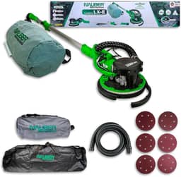 Lixadeira de Parede e Teto Elétrica Lx-e 850W 220v Nauber C/Aspirador Led Girafa Cor Verde e Preta 50/60Hz 2.300 PPS Profissional - 220V