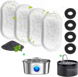 Filtros para bebedouros de gatos e esponjas de pré-filtro para bebedouros automáticos para cães de 3,2 litros (4)