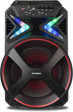 MONDIAL Caixa Amplificada Connect Lights, Preto/Vermelho, 400W RMS, Bivolt - CM-400