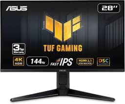 ASUS Monitor de jogos TUF Gaming 71.1 cm 4K 144HZ DSC HDMI 2.1 (VG28UQL1A) - UHD (3840 x 2160), IPS rápido, 1ms, sincronização de desfoque de movimento extremamente baixo, compatível com G-SYNC,