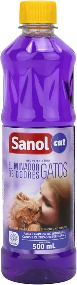 Sanol Dog Eliminador De Odores Para Gatos Cat 500 Ml Roxo