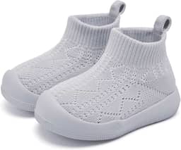 Meias antiderrapantes para bebês meninos meninas tênis macio sem cadarço proteção biqueira infantil chinelos leves respiráveis primeiro caminhada