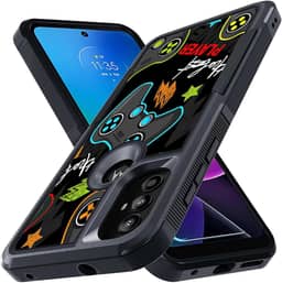 Para Motorola G Power, o melhor padrão de videogame de jogador, absorção de choque, capa protetora de camada dupla híbrida de silicone interno para Moto G Stylus 5G (Moto G Power 5G