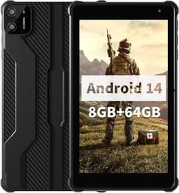 VASOUN Tablet Android 14 de 7 polegadas, 8 GB de RAM, 64 GB de ROM, Octa-Core 2,0 GHz, tela sensível ao toque IPS, câmera dupla, WiFi/Bluetooth 5G, tablet infantil e adulto com capa