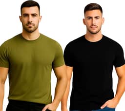 Kit 2 Camiseta T‑Shirt Modal Tecnologica Masculina Cores Variadas Modella