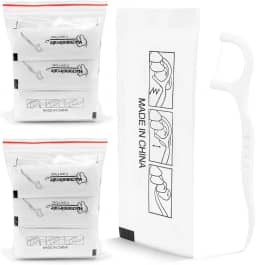 HOFASON 1000 palitos de fio dental embalados individualmente a granel, fio dental para viagem, cuidados bucais, limpeza de dentes para hotel, restaurante, escritório, cestas de casamento e itens
