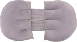 Almofada Travesseiro Ajustável Para Grávida Tecido Aveludado - Cinza