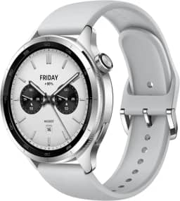 XIAOMI Relógio inteligente S4, rastreador de fitness, 1,43 AMOLED, bateria de 15 dias, chamada Bluetooth, mais de 150 modos esportivos, GPS de banda dupla, NFC, Android e iOS, prata