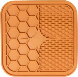 Tapete de Lamber Comedouro Lento pra Cães e Gatos Laranja