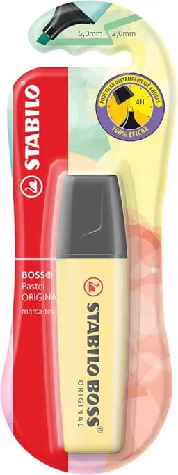 Marcador De Texto, Stabilo Boss Pastel, Amarelo Pastel, Blister com 1 Unidade, Stabilo