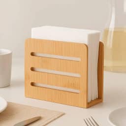 Y888 - PORTA GUARDANAPO EM BAMBU VASADO 14x12x6,8 cm