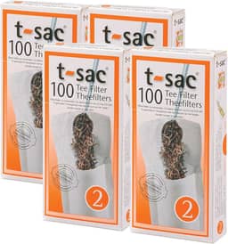 T-Sac Sacos de filtro de chá, infusor de chá descartável, número 2, capacidade de 2 a 4 xícaras, conjunto de 400