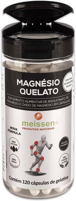 Magnésio Quelato 433Mg 120 Cápsulas, Meissen